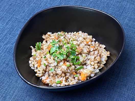 Греча с овощами